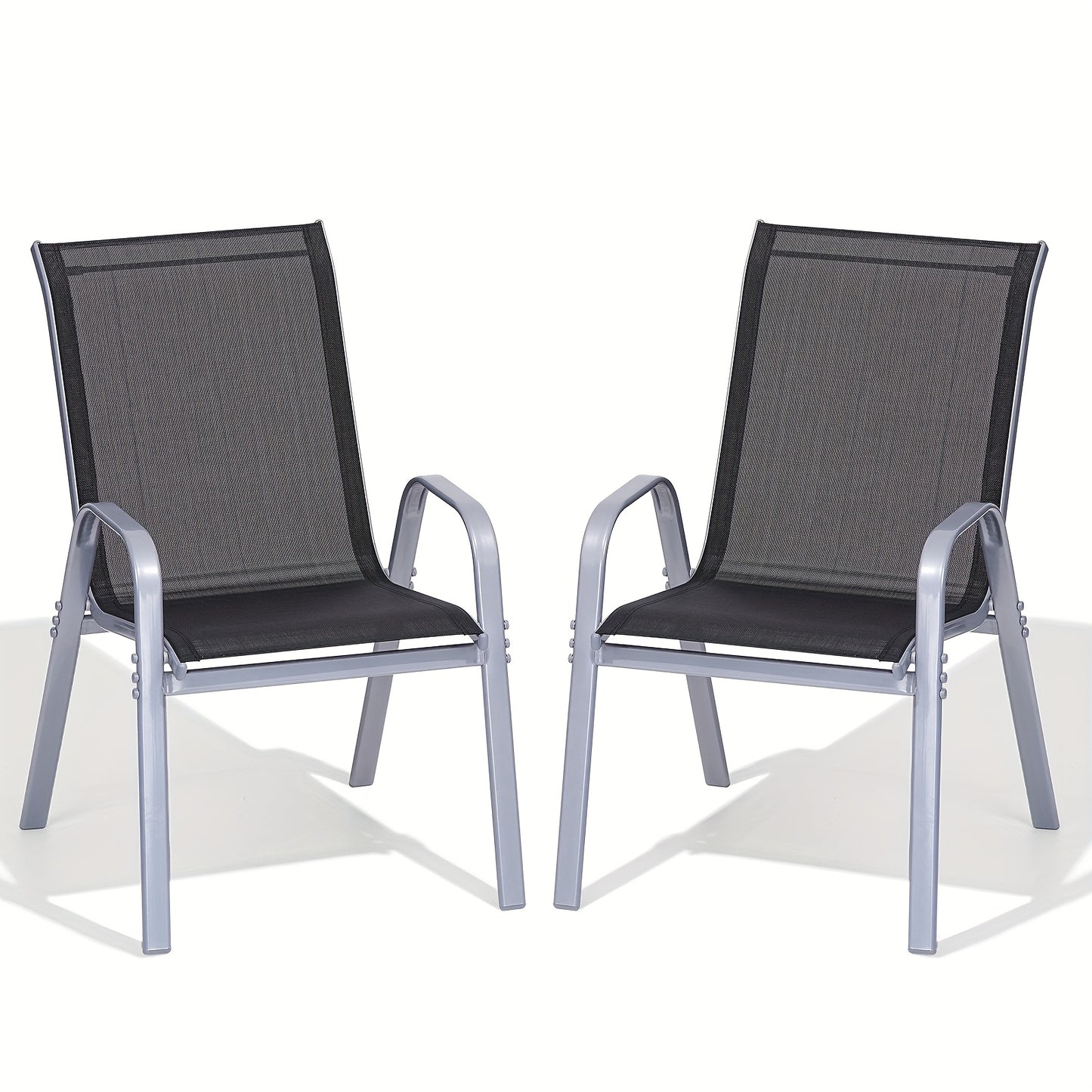 2\u002F4\u002F6pcs Outdoor Chairs Set, Comfortable All-Season Textilene Metal Outdoor Chairs Set, Quickly Install Patio Dining Chairs with Widen Seat And High Back,