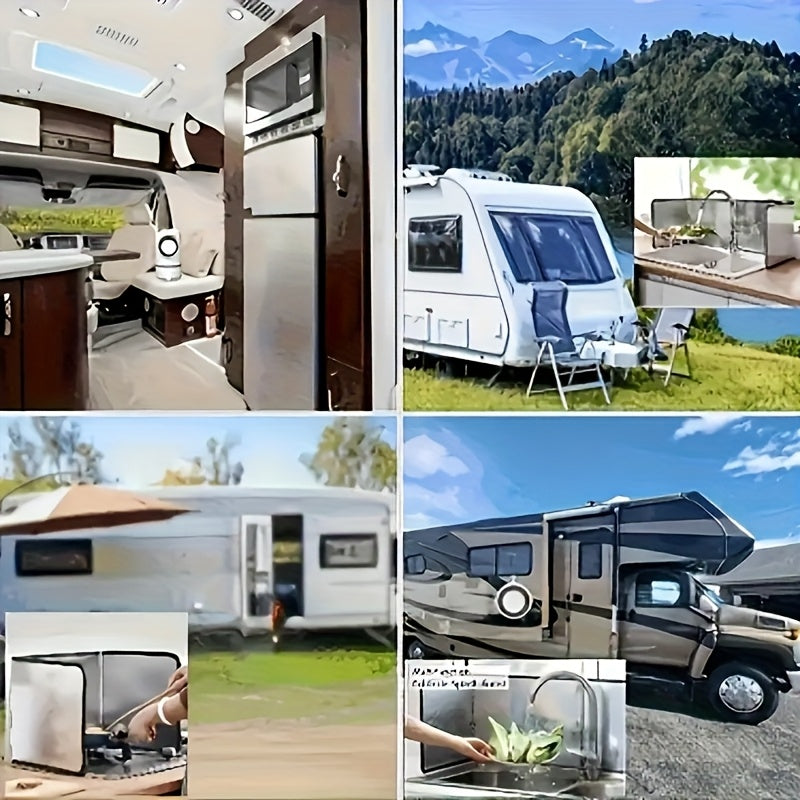 Stainless Steel Splash Guard Luxury Stainless Steel Splash Guard - Double Layer Foldable Design, Anti-Smoke & Oil, Easy to Clean,