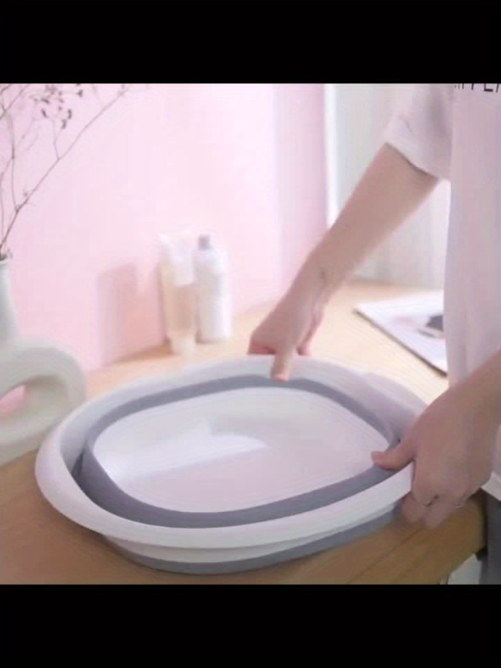 3pcs Foldable Sink Set, Plastic, Fragrance-Free, Portable Travel Basin for Dorm, Home, Laundry, Commercial Personal Hygiene, Bathroom Container, No Power, No Battery