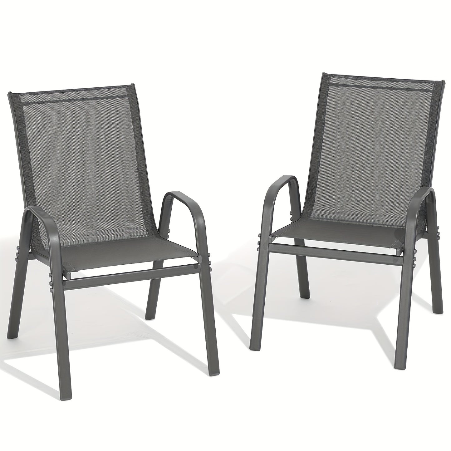 2\u002F4\u002F6pcs Outdoor Chairs Set, Comfortable All-Season Textilene Metal Outdoor Chairs Set, Quickly Install Patio Dining Chairs with Widen Seat And High Back,