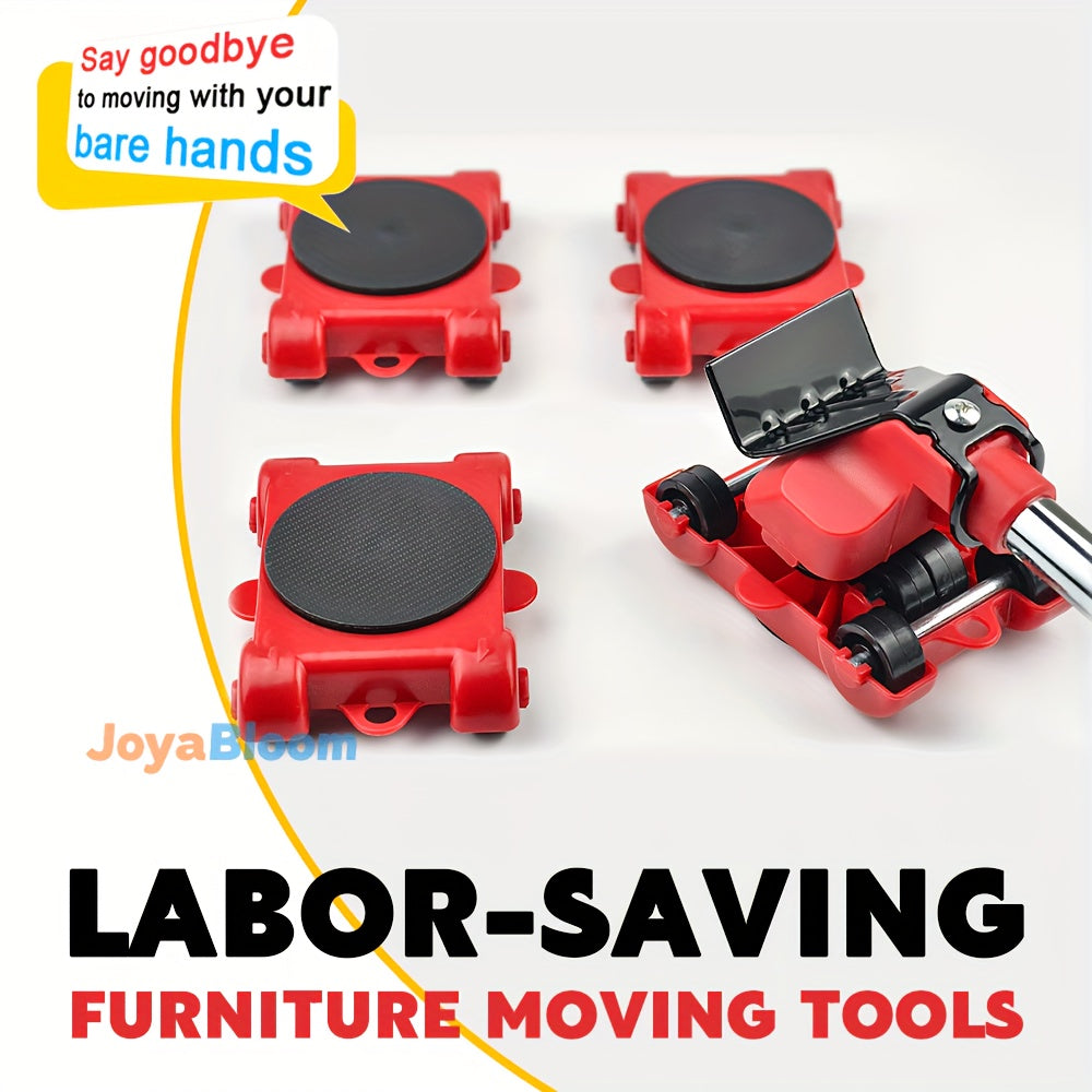 5pcs Heavy-Duty Furniture Moving Sliders Set - Effortless Rolling Casters for Hardwood Floors, Scratch-Resistant & Quiet Operation,