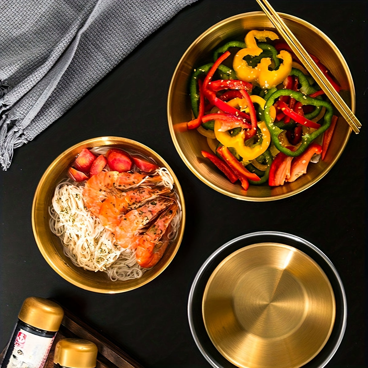 3pcs Stainless Steel Salad Bowls Set, Oven Safe, Durable Kitchen Mixing Bowls with Measurement Marks