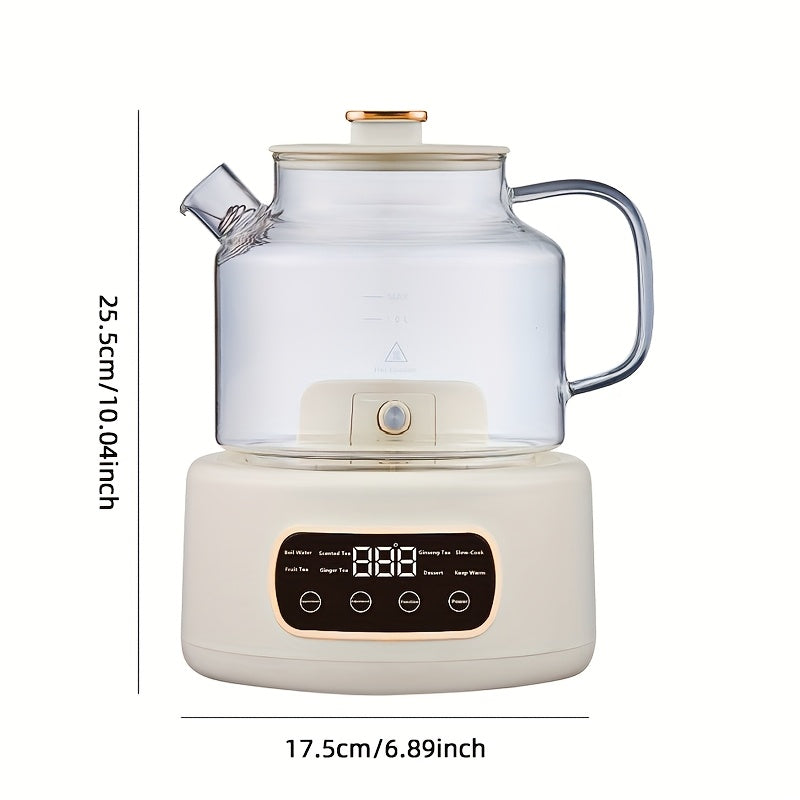 40.58oz Electric Tea Kettle with Digital Display - Fast Boiling, Precise Temperature Control, Auto Shut-Off Safety feature, Compact Design for Home, Office,