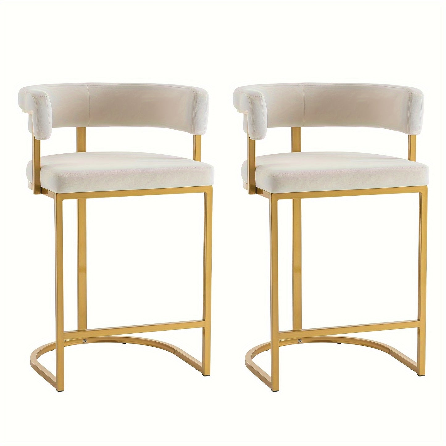 Modern Barrel Bar Stools Set Of 2, Counter Height Stools 25.6\