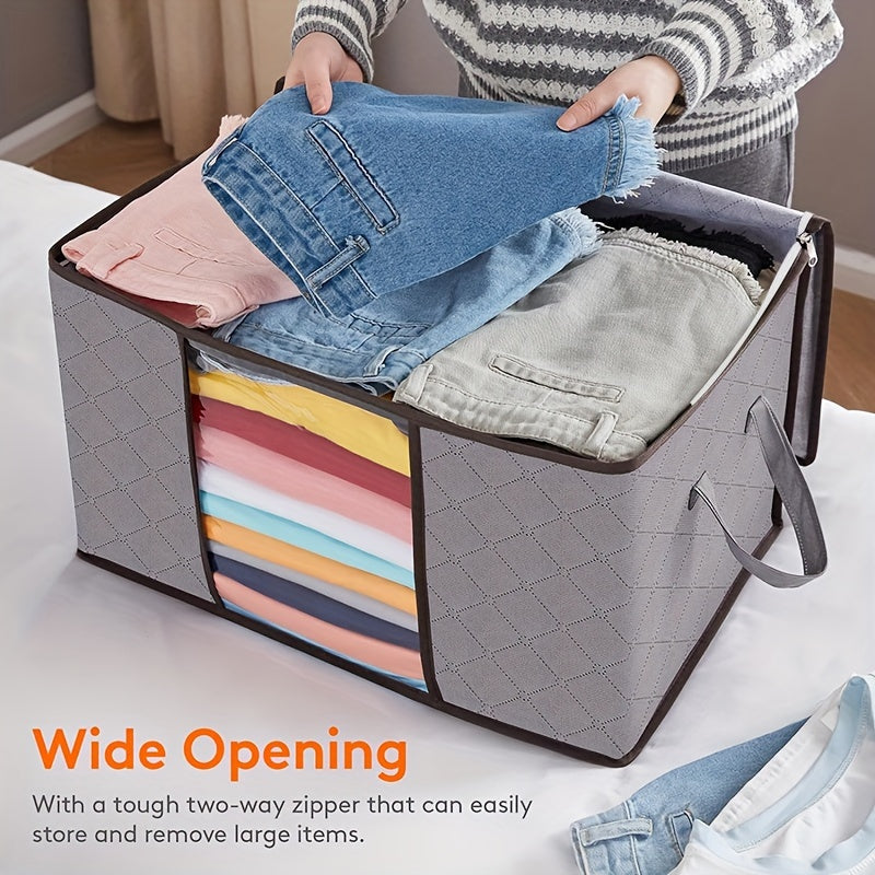 6pcs Extra Large Storage Bags 6pcs Extra Large Storage Bags with Zipper | Quilt and Blanket Organizer for Home, Covered Storage for Clothes, Sweaters,