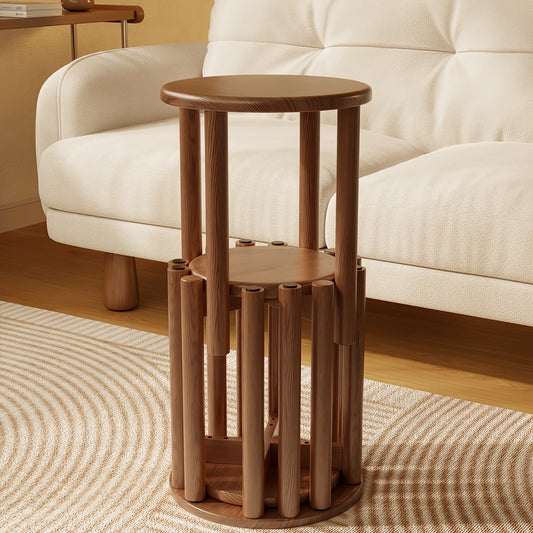 Elegant Dining Chairs Durable and Sturdy Solid Wood Dining Chairs | Elegant Design, Space-saving Solution for Restaurants and Bedrooms - Walnut\u002FNatural