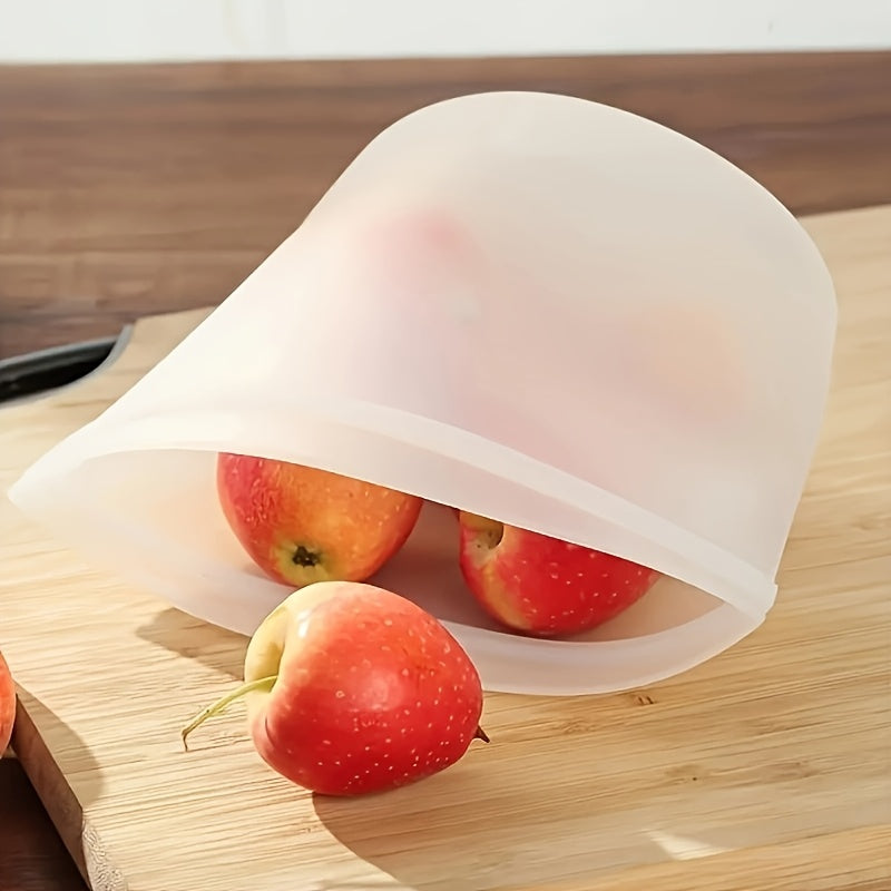 Reusable Silicone Food Storage Bags - Leakproof, Fresh-Keeping Ziplock Containers for Fridge & Freezer | 17.6oz, 35.2oz, 52.8oz | Ideal for Snacks,