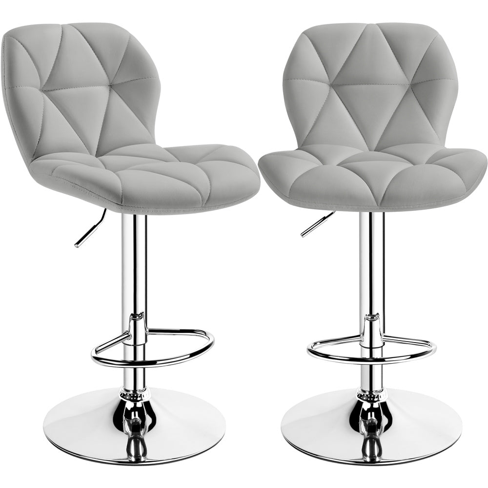 Costoffs 2pcs Swivel Bar Stools Halloween Gift PU Leather Bar Stools Set of 2, Adjustable Swivel Bar Stools, Modern Counter Height Stools with Backrest for Kitchen Island,