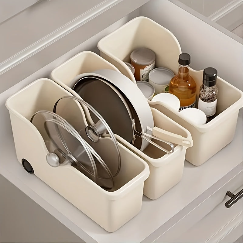 Faridabio Multi-Functional 2-Wheeled Organizer (2pcs Set) - Kitchen Bathroom Bedroom Preferred Storage Solution for Utensils Spices Books and More in Durable