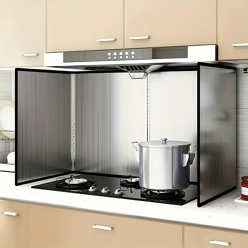 Stainless Steel Splash Guard Luxury Stainless Steel Splash Guard - Double Layer Foldable Design, Anti-Smoke & Oil, Easy to Clean,