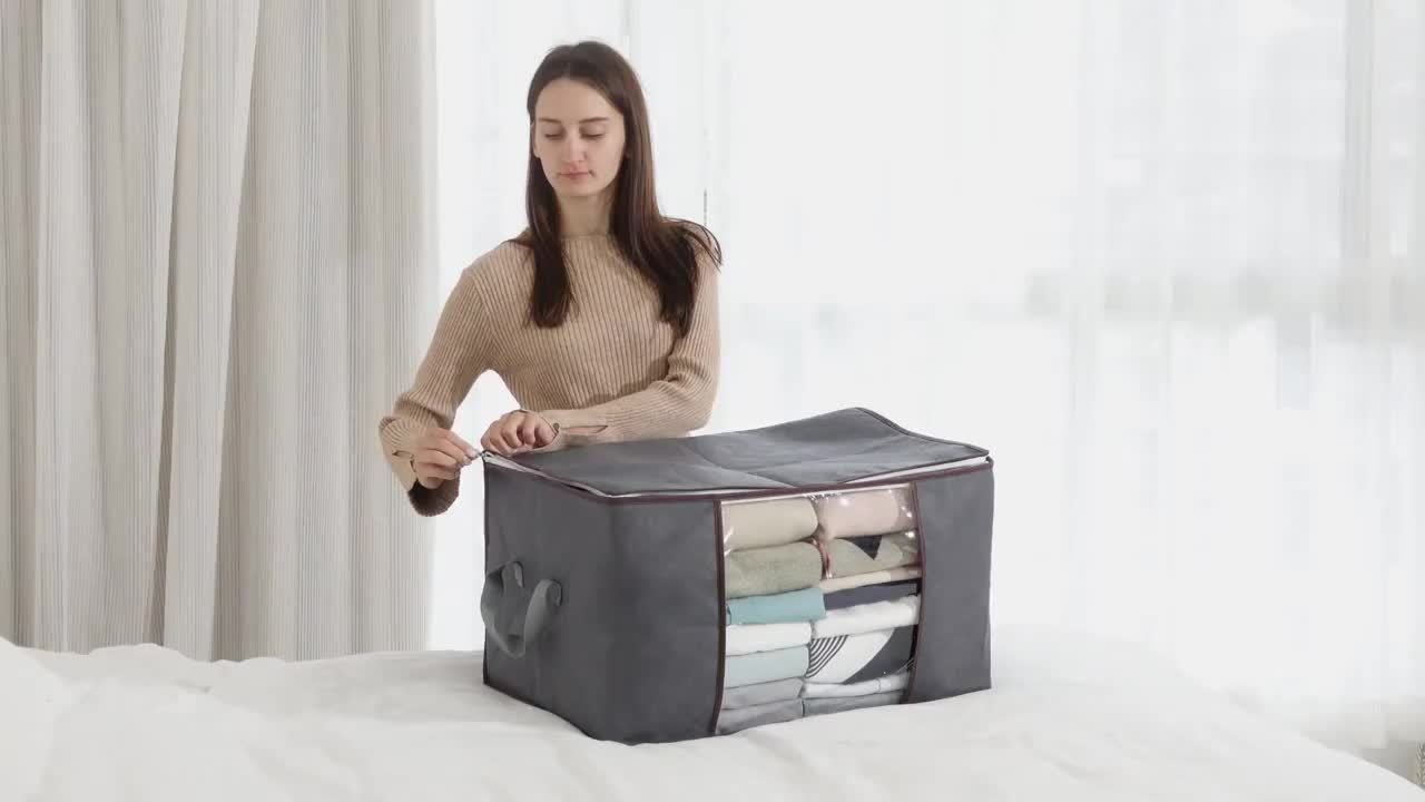 6pcs Extra Large Storage Bags 6pcs Extra Large Storage Bags with Zipper | Quilt and Blanket Organizer for Home, Covered Storage for Clothes, Sweaters,