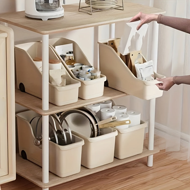 Faridabio Multi-Functional 2-Wheeled Organizer (2pcs Set) - Kitchen Bathroom Bedroom Preferred Storage Solution for Utensils Spices Books and More in Durable